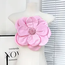 Fabric Large Stereo Applique Flower Corsage Patch Decorative Coat Top Dress Accessories