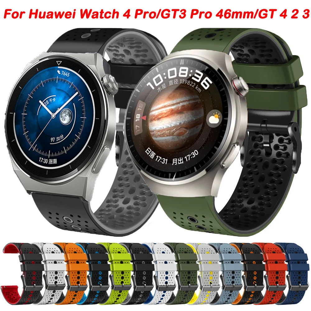 22mm Silicone Strap for Huawei Watch 4 Pro Band Wristband Bracelet for Huawei GT4 GT2 GT3 Pro GT 4 3 2 46mm Replacement Strap