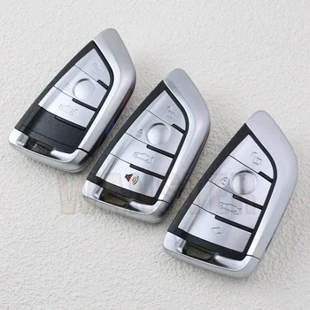자동차 키 하우징 원격 포브 케이스 쉘, BMW X1 X5 F15 X6 X5M X6M F16 G30 7 시리즈 G11 X1 F48 F39, 3/4 버튼 교체