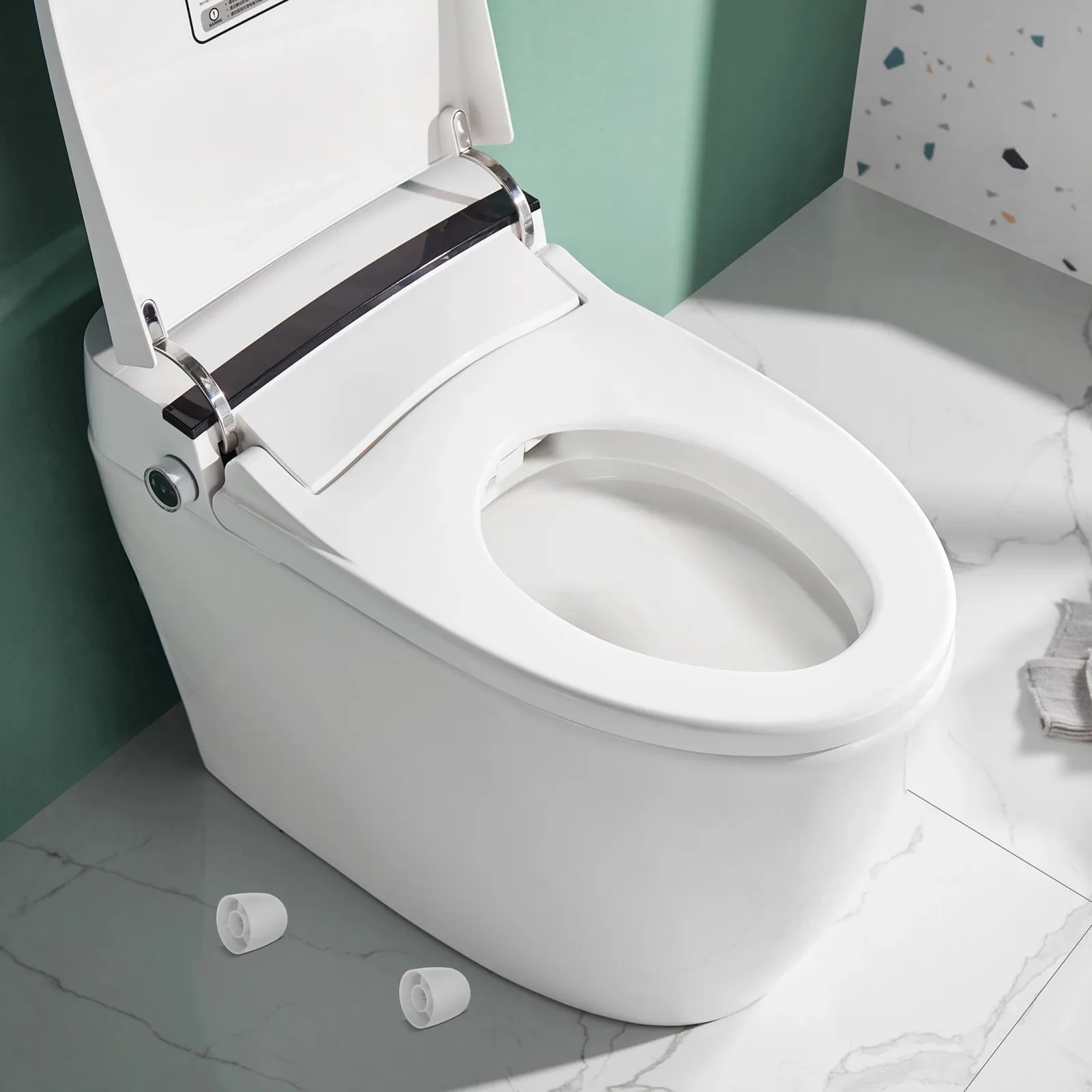 

4Pcs Toilet Bolt Caps Decorative Covers Universal Floor Bolt Set Conceals Screws Toilet Base Cover Replacement Bathroom