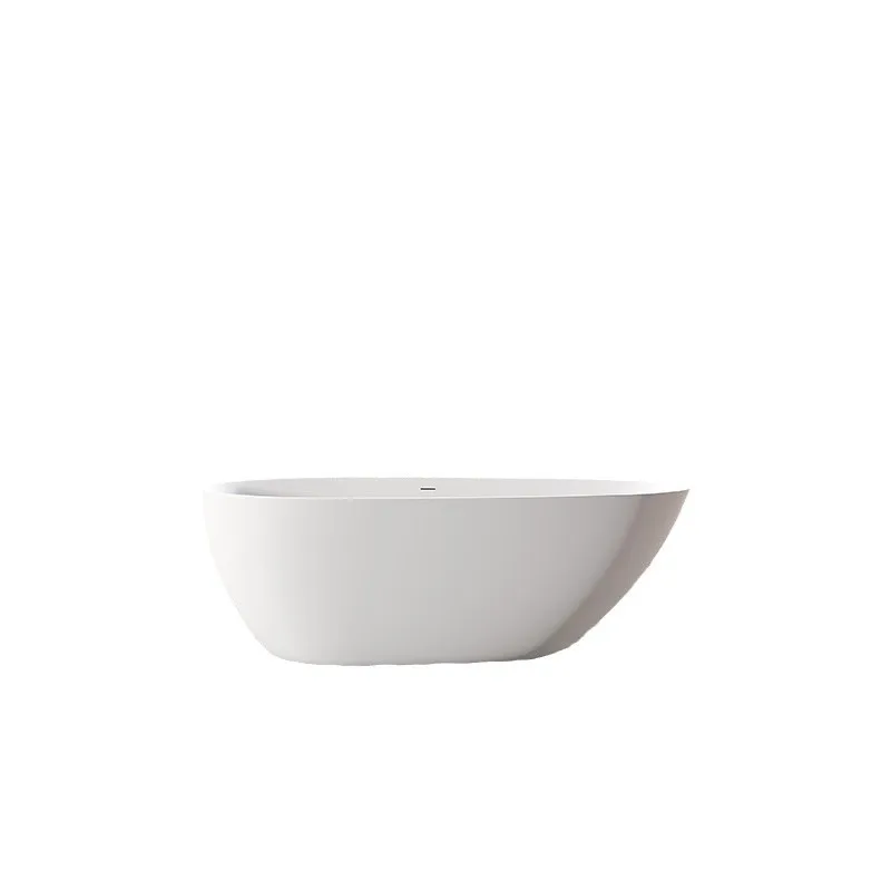 Household small apartment bathtub Deep bubble hotel B & B Backrest bath bathtub Independent integrated artificial stone