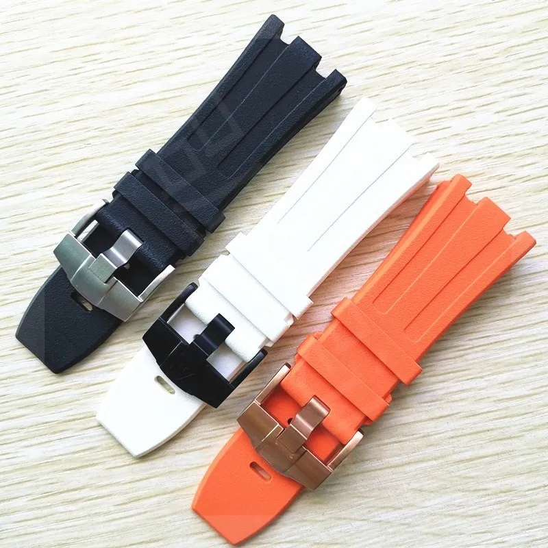 28mm Rubber Watch Strap for AP Audemars and Piguet Belt Silicone Watchband Royal Oak Offshore 15703 15706 15707 26020 42mm