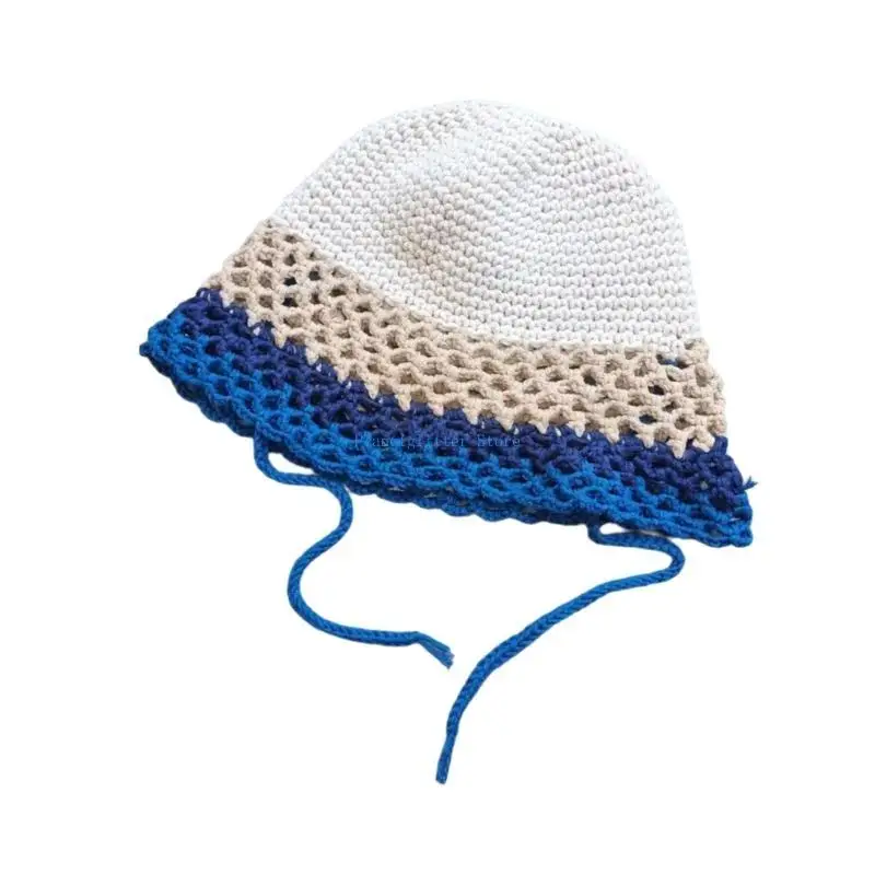 

652B Party Crocheted Hat Head Cover Handmade Colorful Warm Fisherman Hat