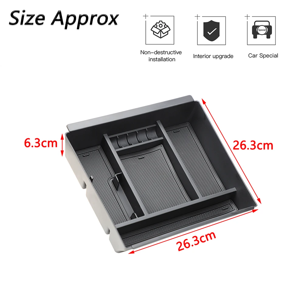 مسند الذراع صندوق تصنيف درج منظم ل جيب جراند واجونير L 2022-2025 الجبهة الخلفية مسند الذراع صندوق تخزين اكسسوارات السيارات #6