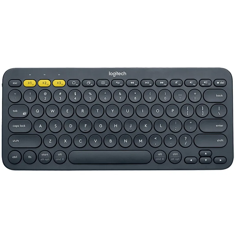 Logitech K380 Bluetooth Multi-Perangkat Keyboard Nirkabel untuk IPad Tablet Ponsel Laptop Komputer Kantor Portabel Merah