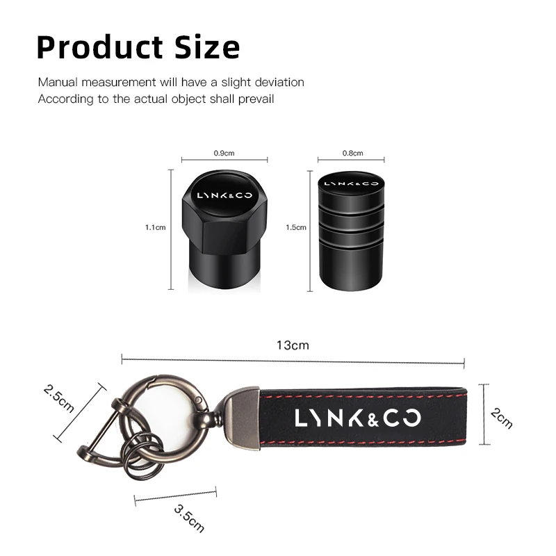 1/4/8 قطعة سيارة الإطارات عجلة صمام قبعات غطاء الجلد المدبوغ مفتاح سلسلة حلقة المفاتيح ل LYNK & CO 01 08 02 03 Phev 03 + 05 06 09 07 PHEV 09 MHEV