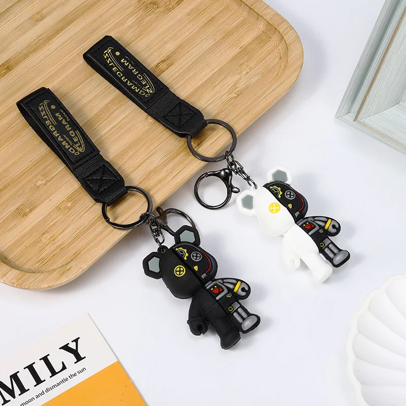 Cute Mechanical Bear Keychain, Personalized Small Pendant