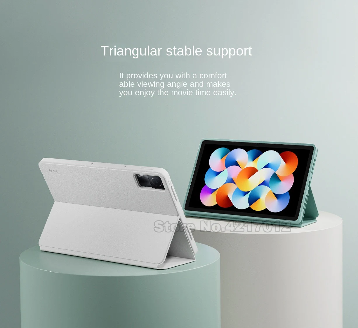 الأصلي شاومي Redmi الوسادة حافظة ذكية جلدية + المطاط الإطار فوليو الوجه حامل غطاء لوحي ل Redmi الوسادة 2022 حماية كاملة