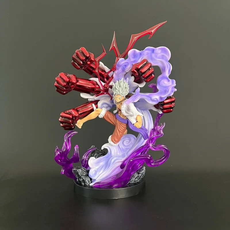 One Piece Gear 5 Nika Luffy Figur Anime-Statue Sammlermodell Große Desktop-Dekoration Ornament für Erwachsene Anime-Sammler