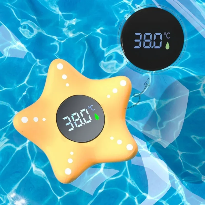 Small starfish water temperature gauge toy Baby Bathtub Shower Water Thermometer Baby Safe Temperature Sensor Floating