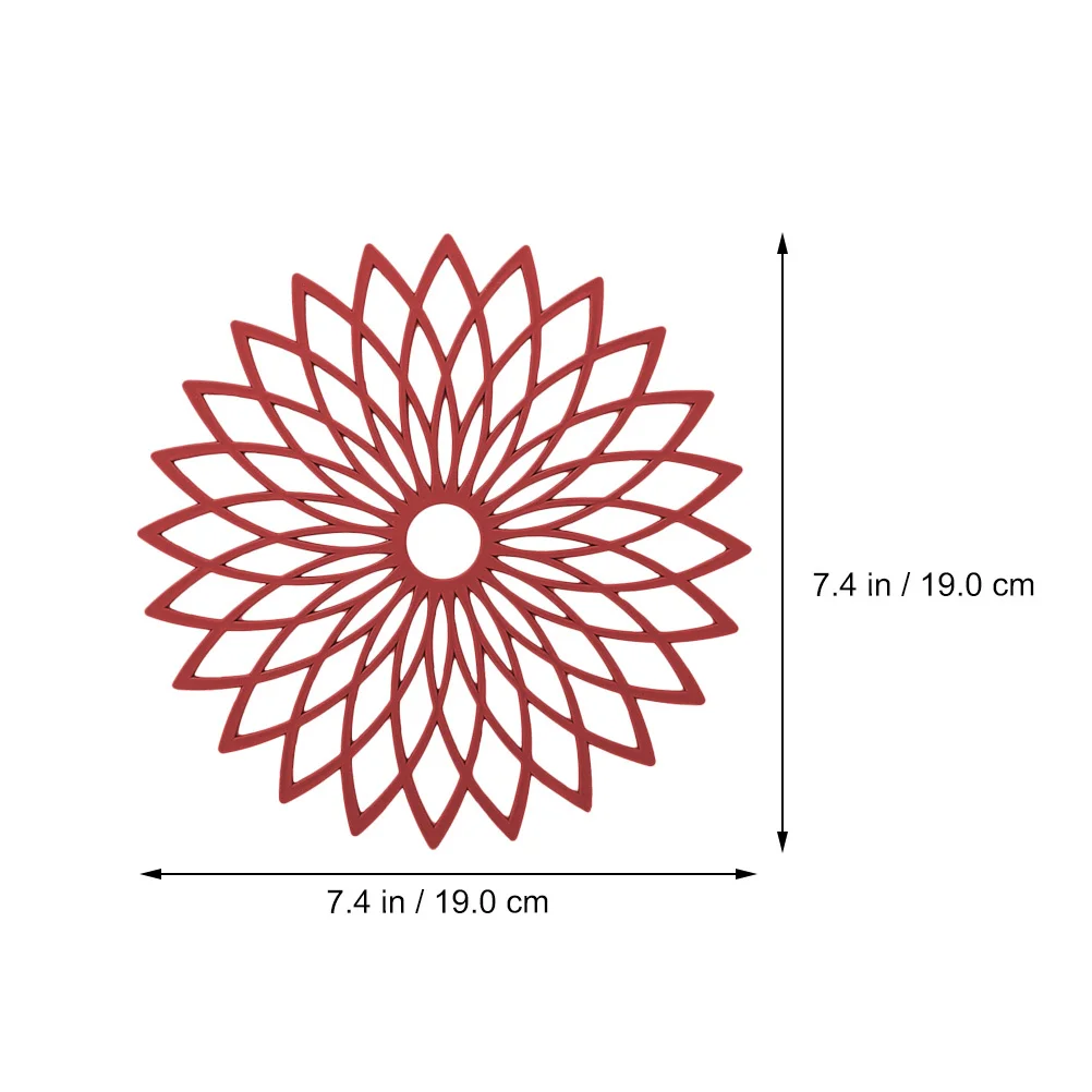 8 قطعة الوقايات سيليكون مقاومة للحرارة جوفاء للطي كأس المطبخ الحصير عدم الانزلاق وسادة ل وعاء طبق ساخن قاعدة أكواب السيليكون