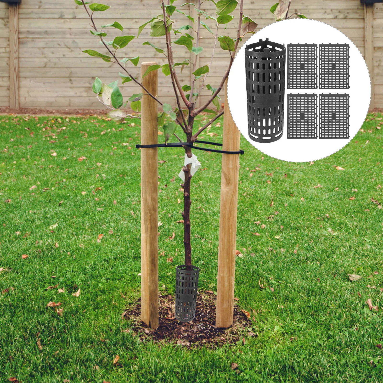 

5pcs Tree Trunk Protector Guard Covers For Plants Bark Base Outdoor Garden Seedlings Wrap Cover Pest Bird Deterrent Easy Install