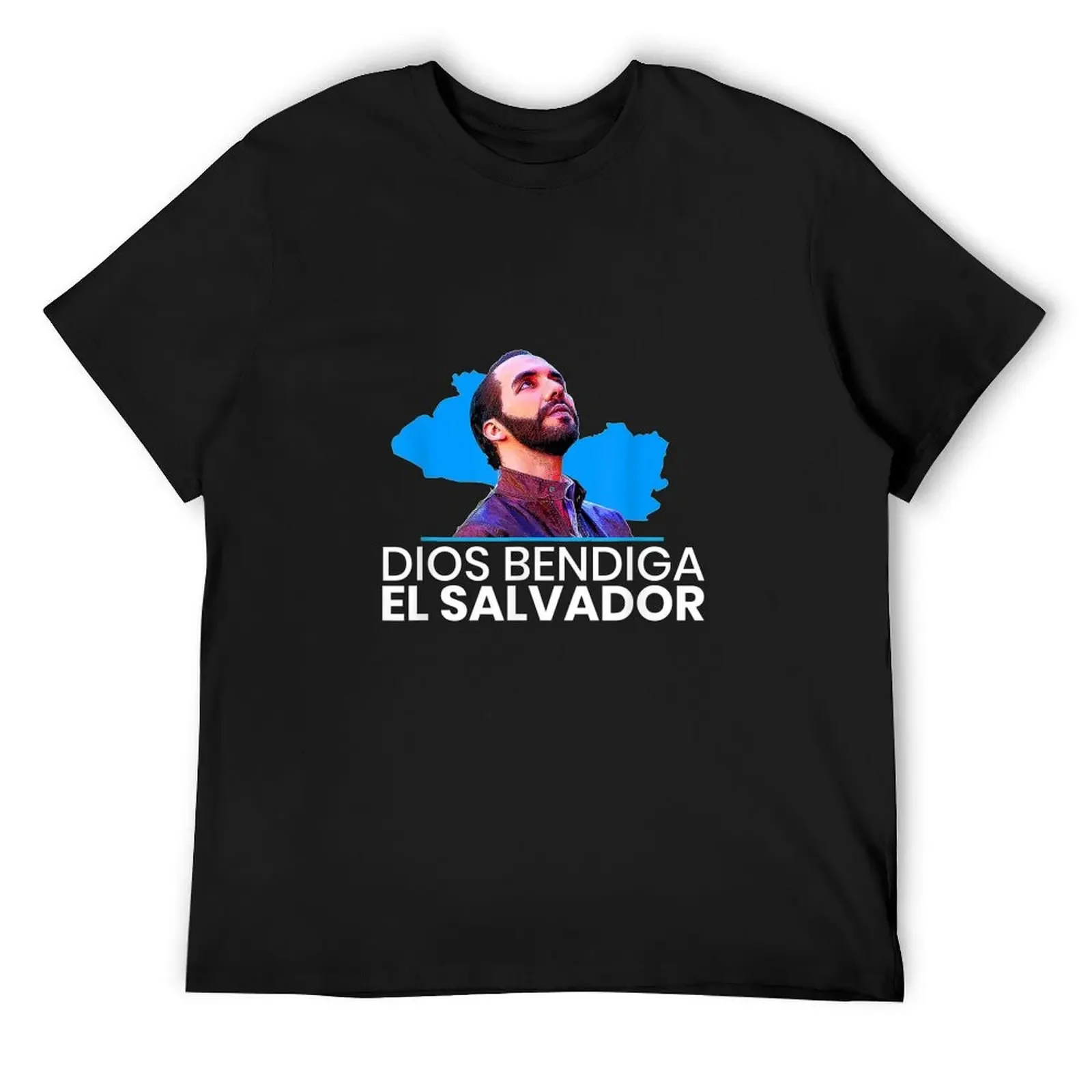 Dios Bendiga Elalvador Nayib Bukele Presidente T-Shirt oversized graphic tee summer clothes t shirt men 100℅ cotton