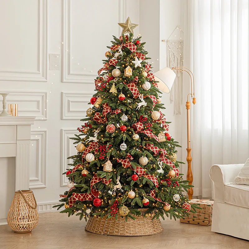 PE Mixed Leaf Encrypted Christmas Tree Package Home Decorations Atmosphere Decoration Arrangement Large Ornament