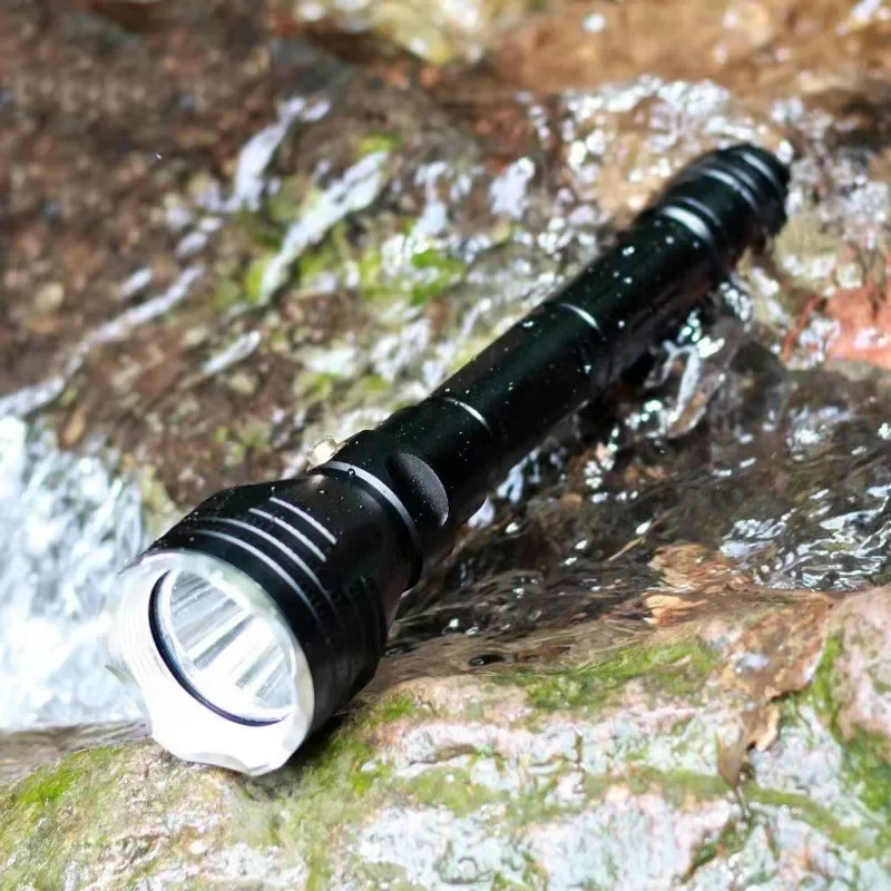 

Led flashlight underwater waterproof strong beam aluminum alloy high-power diving flashlight