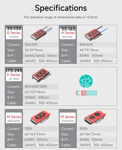 Daly temp NTC Lithium Battery Protection Board 3S 4S 12V 24V 48V 13S 16S 24S 60V 72V Li-ion LIFEPO4 BMS UPS Almacenamiento para el hogar Solar 12 mejor sistema de almacenamiento de energía de ventas - №7