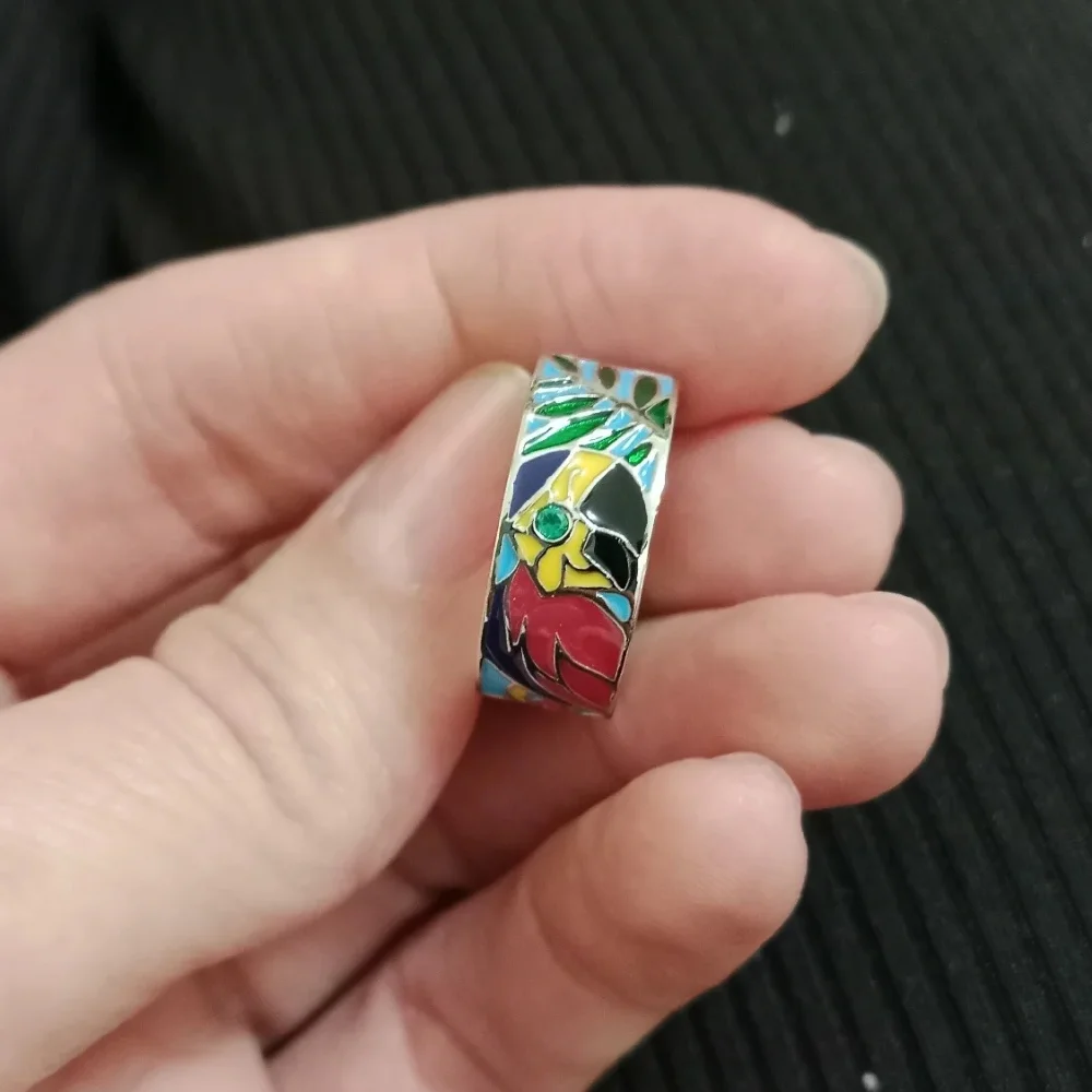 High-quality Enamel Jewelry - Geometric Irregularly Combined Pattern-Ring -Suitable for Attending Various Parties -Women Jewelry