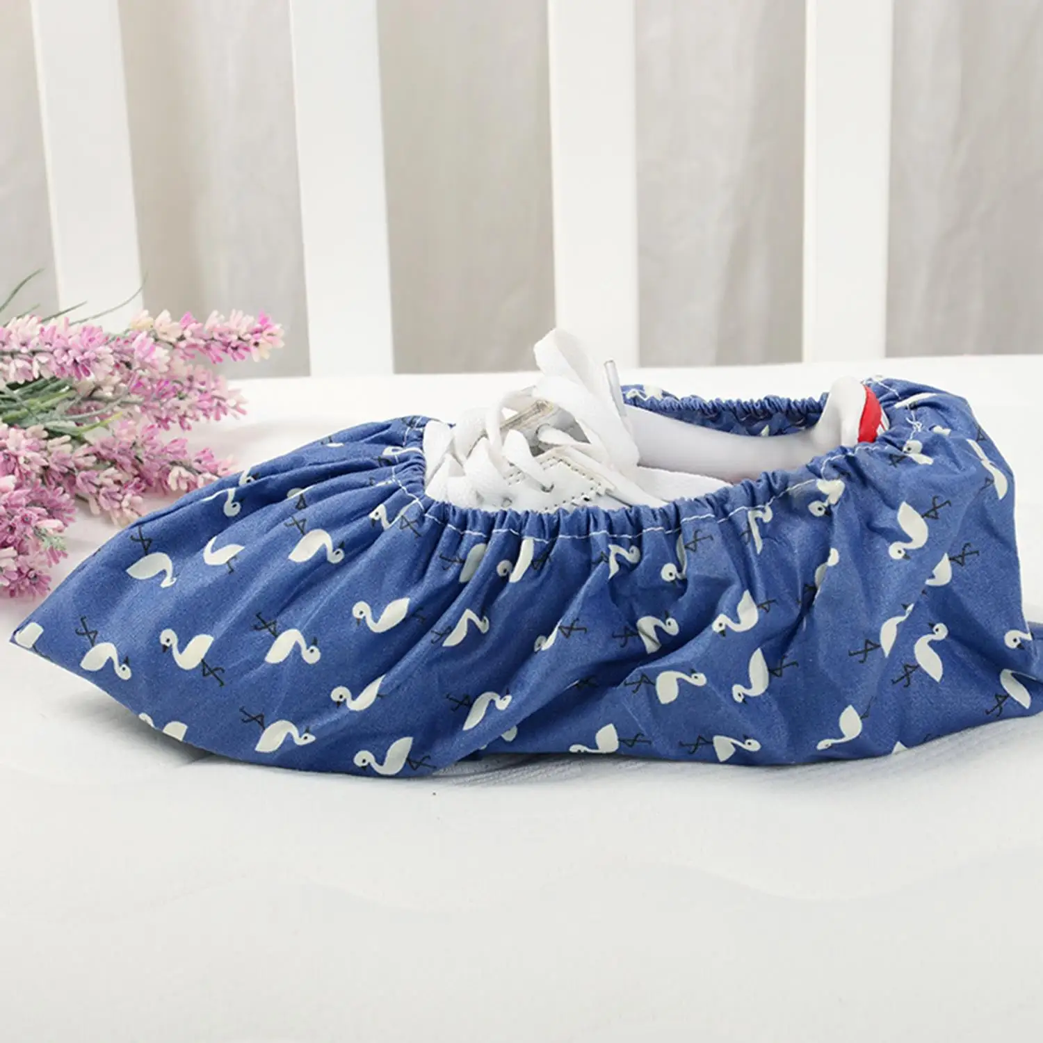 المنزلية داخلي الغبار واقية القماش غطاء الحذاء قابل للغسل مرونة الكبار القماش غطاء الحذاء غرفة الكمبيوتر غطاء حذاء قماش