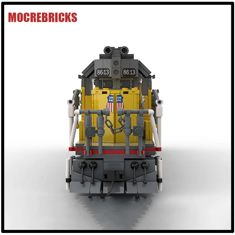 

Городской железнодорожный поезд EMD SD40T-2 Грузовой поезд с электродвигателем MOC Строительные блоки Сборная модель Детские игрушки Рождественские подарки