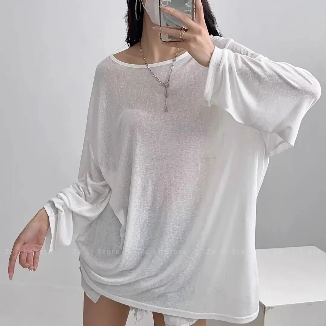 Long Sleeve T-Shirts Womens Casual Cotton Tops Slim Fit Comfortable Sports Summer Running Daily Gym Relaxed Workout Style