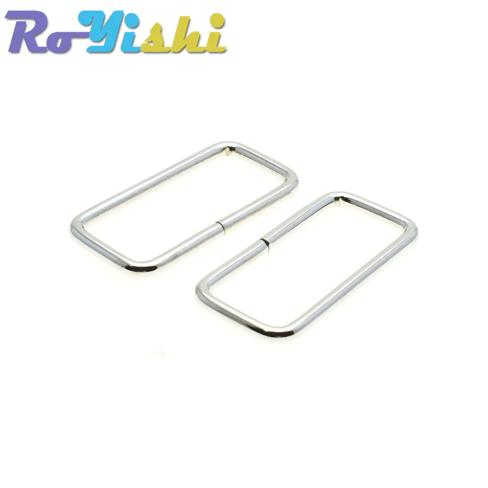 100 Pcs/Pack Webbing 10-38MM Metal Wire Formed Rectangle Ring Loops For Luggage Backpack Travel Bag