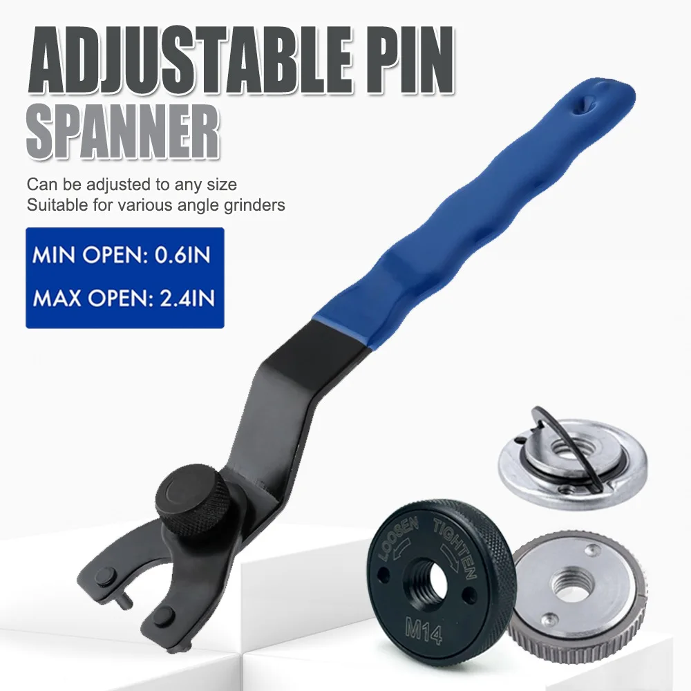 Portable Locking Plate Clamp with Adjustable Angle Grinder Wrench Set, Self-locking Pressure Plate for Angle Grinder