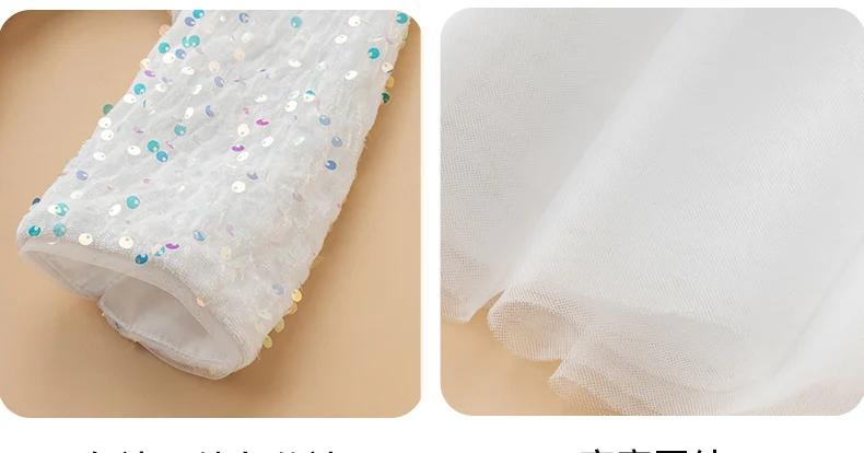 Elegantes Prinzessinnen-Geburtstagskleid für Mädchen, Kinder-Violin-Klavier-Auftrittskleid, Prinzessinnen-Festkleidung mit Pailletten – Detail 19