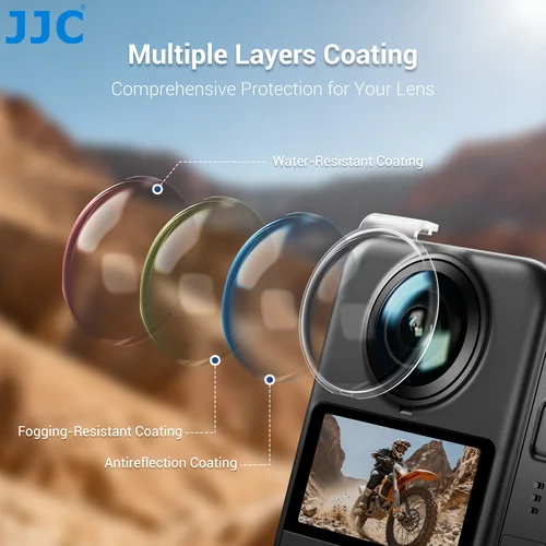 Imagen 2 del producto Protector de lente JJC para DJI Osmo 360, accesorios, cubierta protectora de lente, Protector de lente antiarañazos a prueba de golpes para cámara DJI Osmo 360