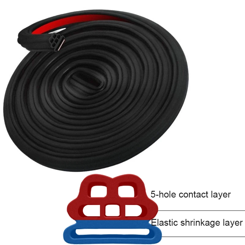 5M Car Rubber Door Three Layer L Type Car Door Hood Sealing Strip Universal Noise Insulation Epdm Car Rubber For Auto Seal Strip