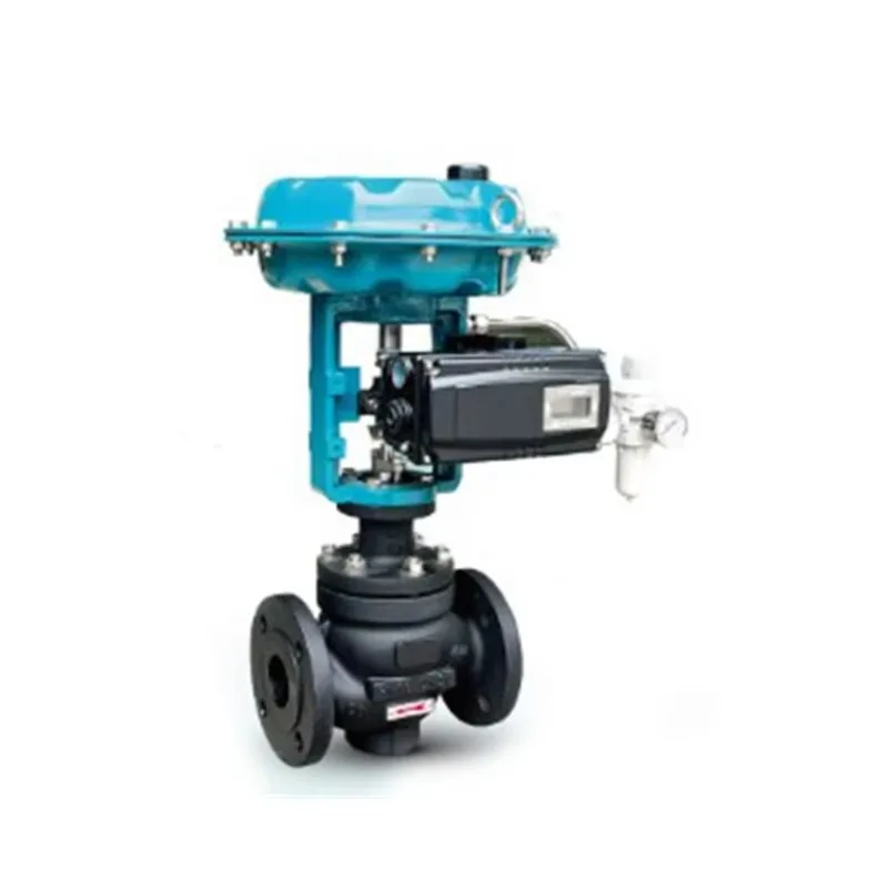 pneumatic single seat control valve PN25 DN150 flanged cast steel steam regulating control valve