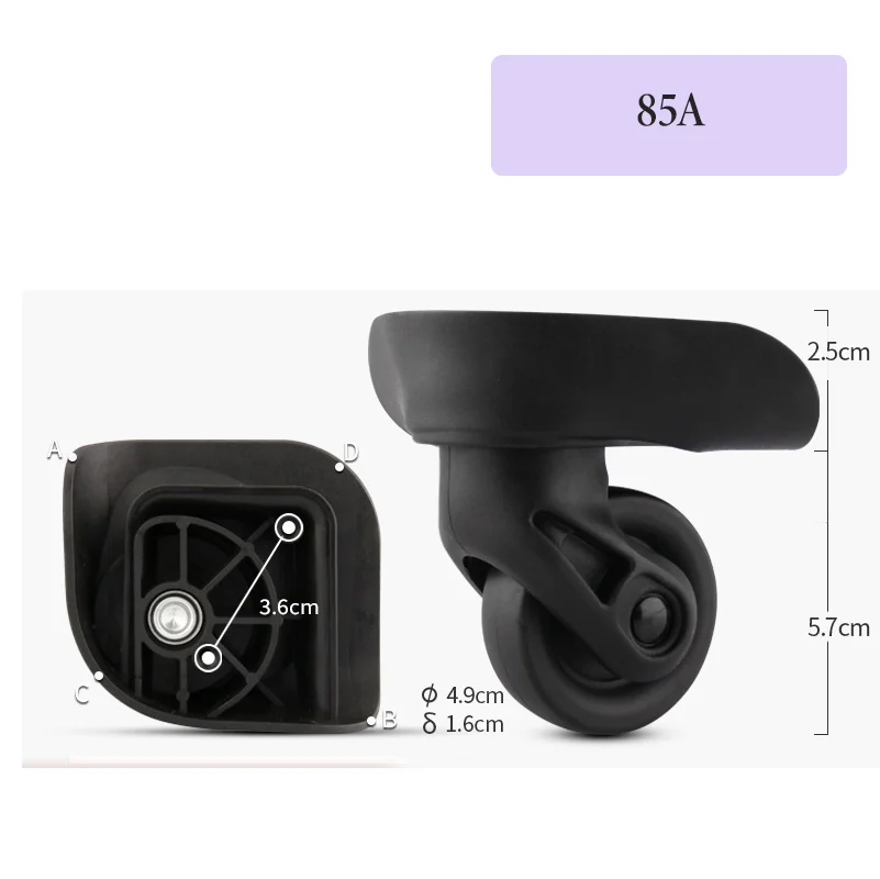 For American Tourister 85A 360° Silent Wear-Resistant Swivel Casters - Universal Travel Suitcase Replacements