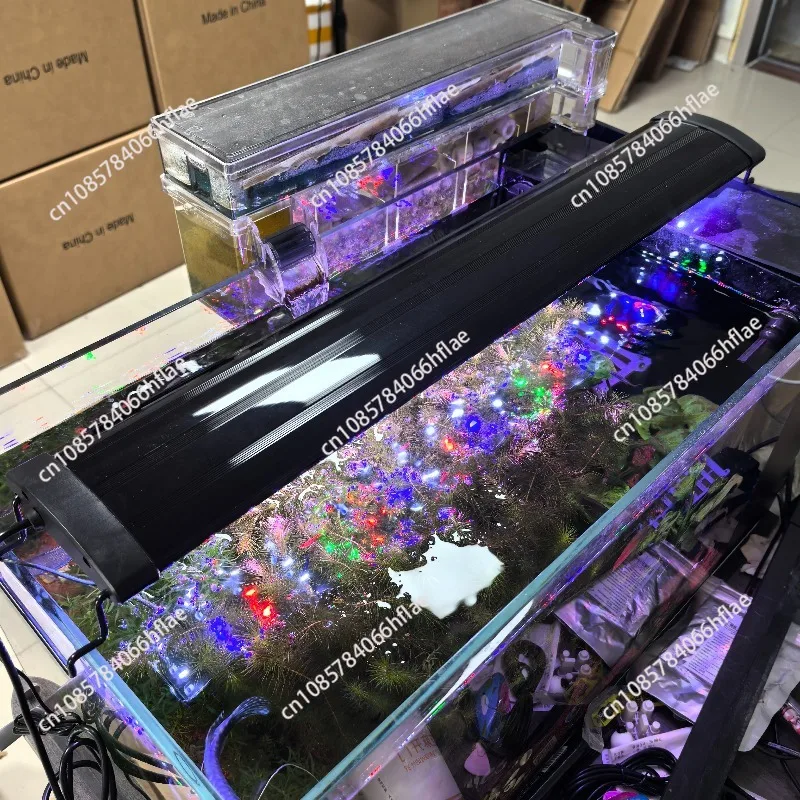 Aquarium Plant Light High Brightness Ultra-thin Aluminum Alloy Three-color Adjustable 110V/220V Color Enhancement Light