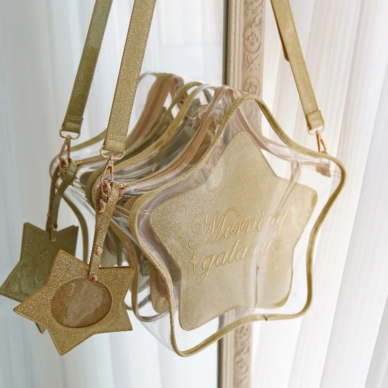 Japanese Original Crossbody Shoulder Bag Cute Sweet Star Mother-Daughter Bag Girl Clip Star Gummy Pain Bag Sweet Shopping Bags