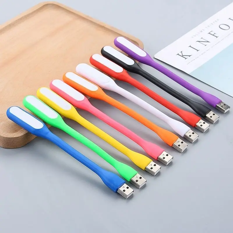 2pcs Mini Book Light Portable USB 5V LED Reading Lamp Foldable Camping Night Lights Table Lamps for Power Bank Notebook Laptop