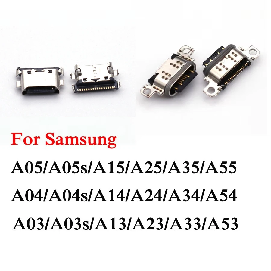 50 قطعة لسامسونج A05 A05S A15 A25 A35 A55 A13 4G A04 A04S A14 A23 A33 A24 A34 A54 A53 5G USB شحن ميناء موصل