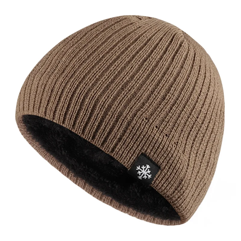 Samtpullovermütze für Herbst und Winter, Strickmütze, lockerer Kopfumfang, kalte Mütze, Gehörschutz, dicke Wollmütze