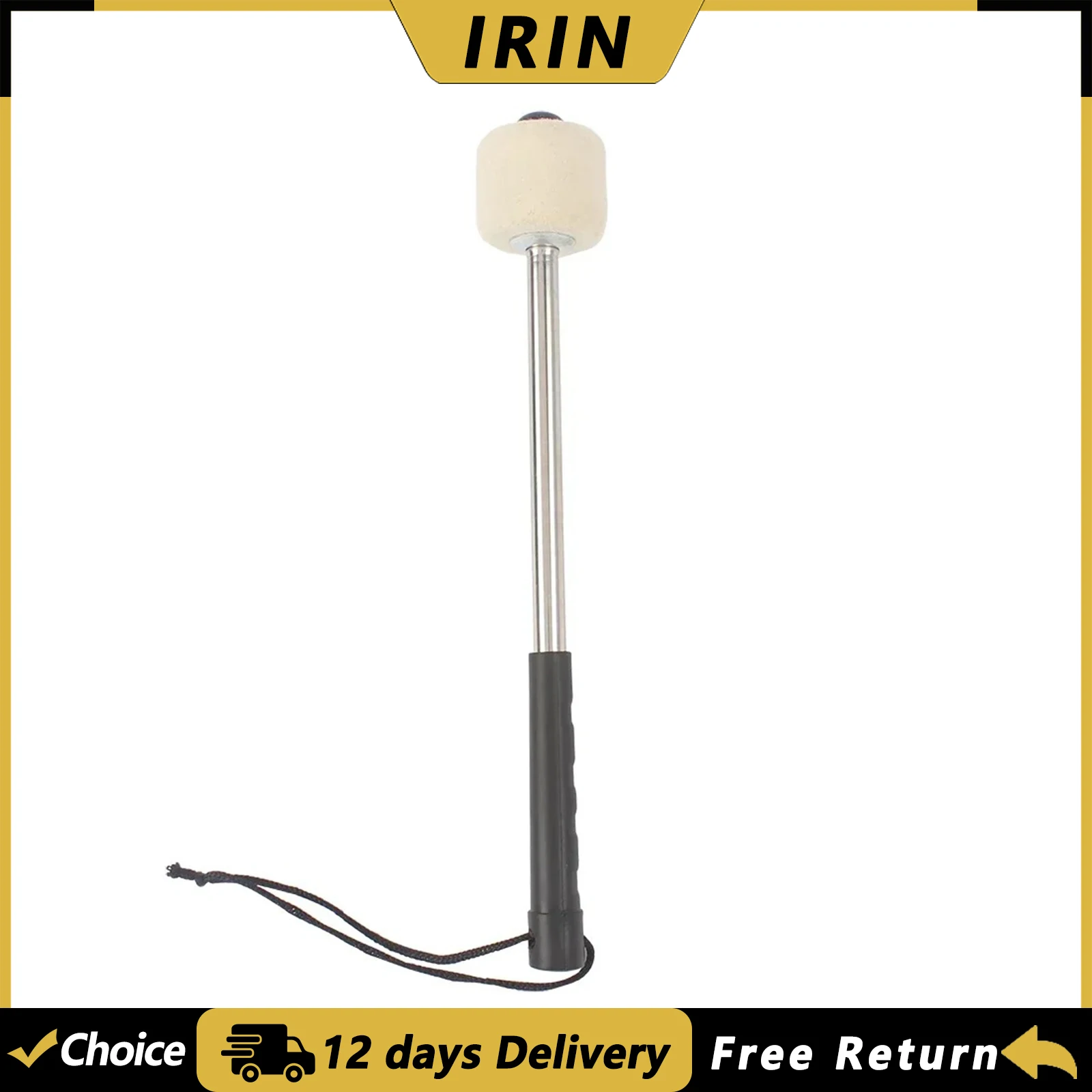 IRIN Marching Drum Stick Snare Durm Drumsticks Wool Hammer Head Felt Mallet Drumsticks Percussion Instrument Accessories