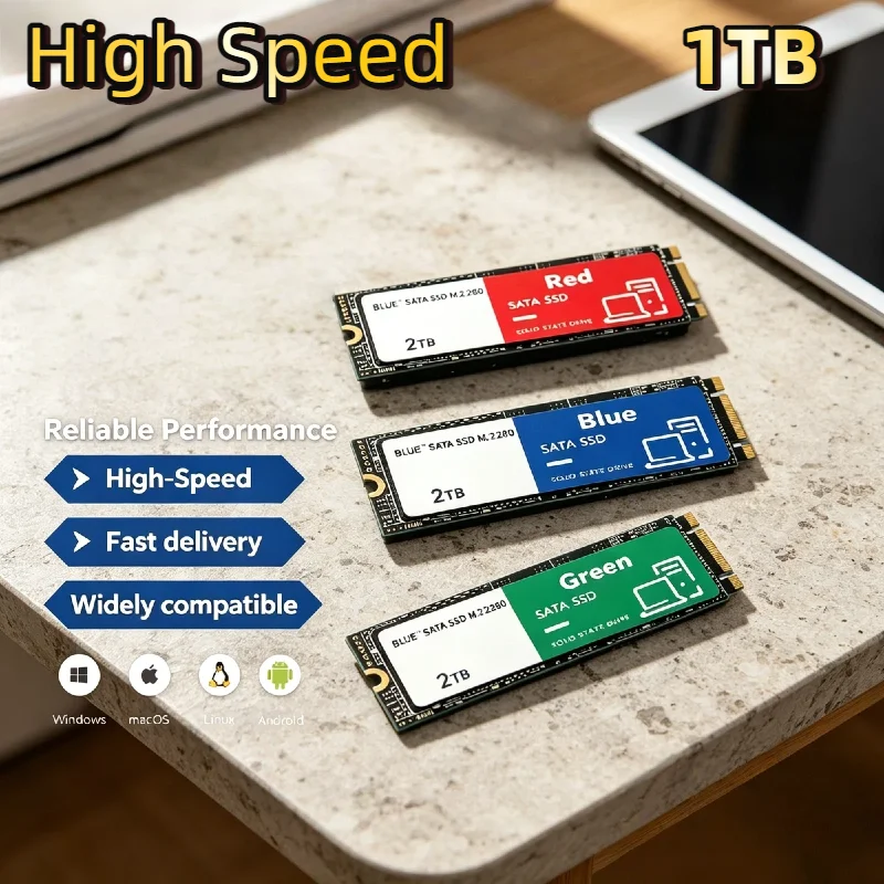 

High Speed M.2 NVMe SSD 1TB 2026 New Internal Solid State Drive Hard Disk for Desktop Laptop PC Computer Upgrade Advanced