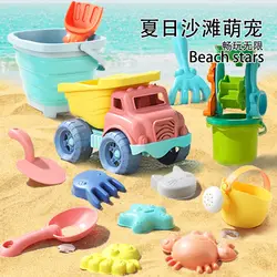 New 4-18PCS Summer Beach Toys for Kids Sand Set Beach Game Toy for Children Beach Buckets Shovels Sand Gadgets Water Play Tools