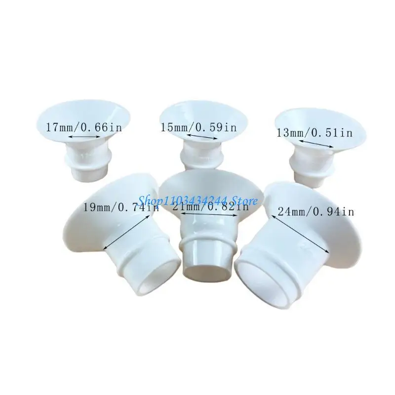 محول شفة مضخة الثدي متعدد الحجم محول حلمة مضخة الثدي ملحقات الرضاعة الطبيعية درع الحلمة متعدد الحجم