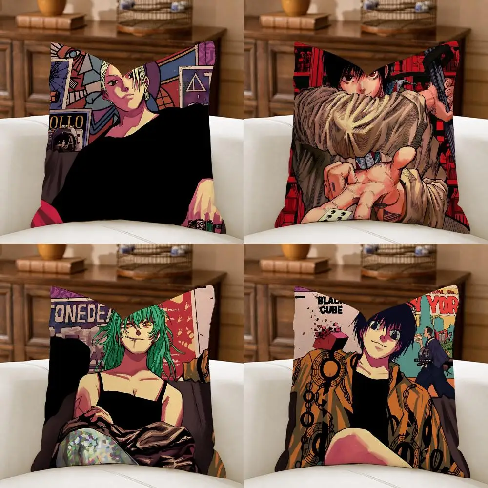 Anime S-SAKAMOTO DAYS Cushion Cover Organic Linen Square Pillow Case Durable Non-Allergenic And Kind To Skin