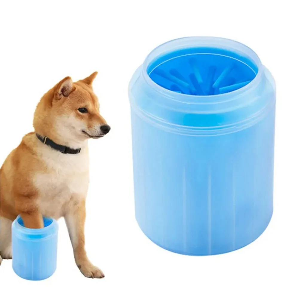 Pet Foot Washing Cup Dog Paw Bath Pet Beauty Cleaning Wipe free Automatic Foot Portable Cat Dirty Paw Cleaning Wash Brush Bucket