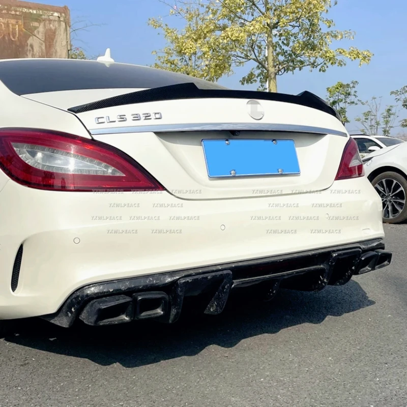 

CS Style Real Carbon Fiber FRP Gloss Black Rear Trunk Lip Spoiler Wing For Mercedes-Benz CLS C218 W218 2011-2017 CLS 350 500 550