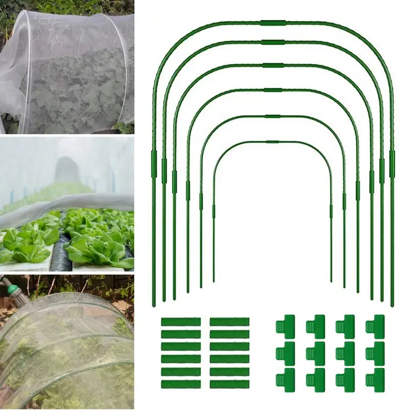 

Garden Plant Insect Protection Net Vegetable Flower Fruit Care Cover Network Greenhouse Detachable Garden Hoops Fiberglass