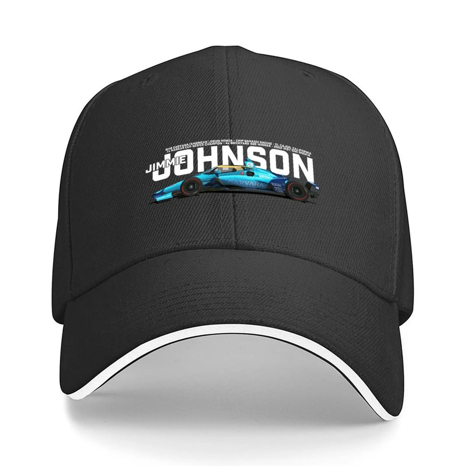 

Jimmie Johnson 2022 (white on dark blue) Baseball Cap Hat Luxury Brand Thermal Visor Sunscreen Hats For Men Women's