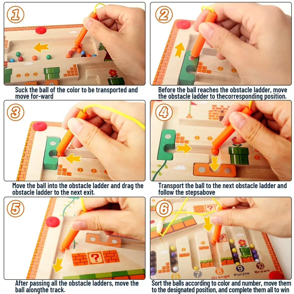 Drewniane kolorowe koraliki labirynt liczbowy liczenie meczów gry dziecięce zabawki Montessori edukacyjne dzieci rozpoznawanie kolorów gra prezenty