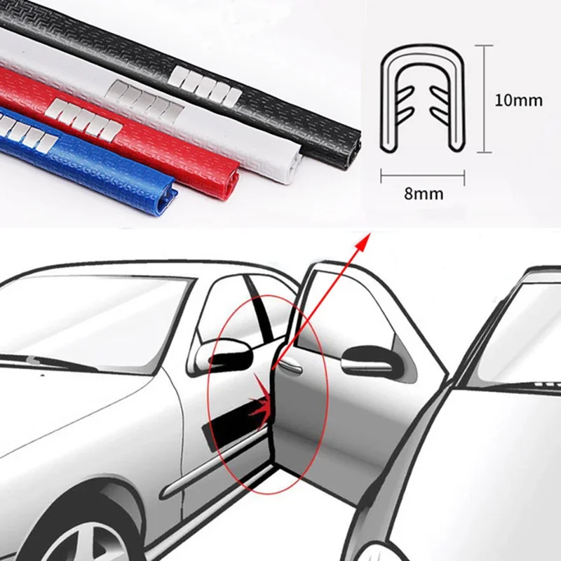 

5/10m Car Door Scratch Protector Strip Sealing Guard Trim Auto Door Edge Sticker Decoration Car Door Edge Protector Seal Strip