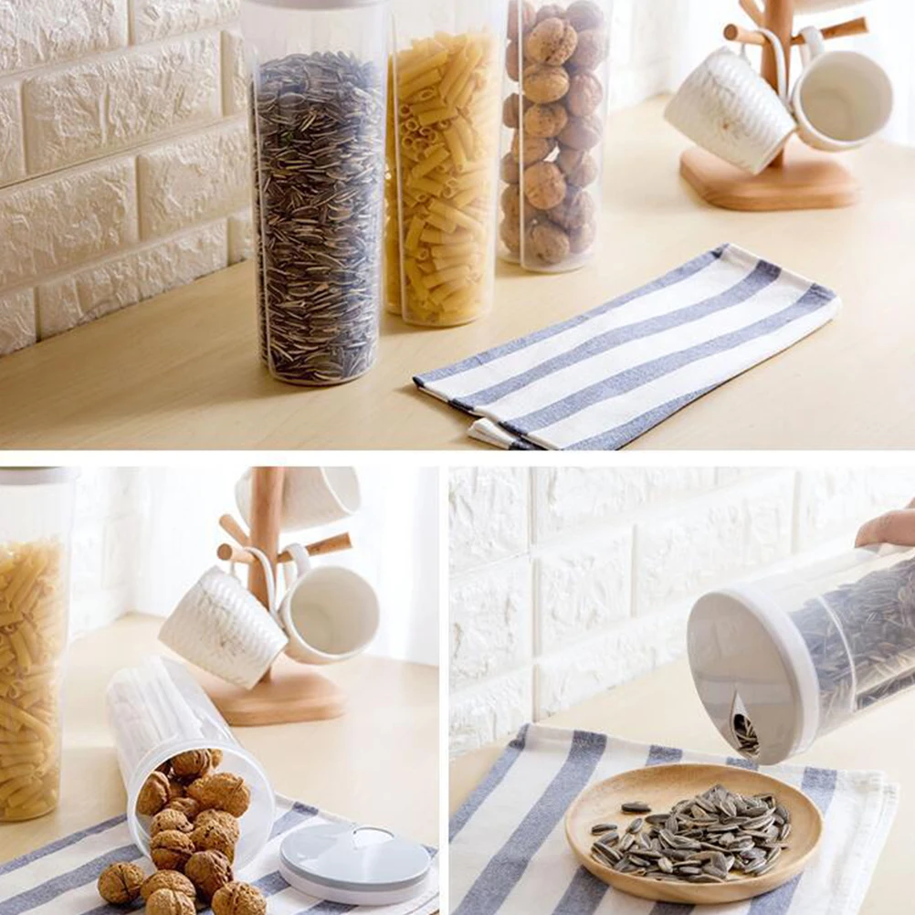 

Cereal Snack Storage Jar Small Food Container with Lid Crisper Khaki Airtight Containers Lids