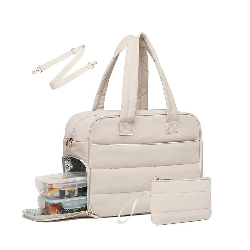 

Women Travel Tote Bag Insulated Lunch Compartment Outdoor Commuting Camping Picnic Handbag Portable Laptop Luggage Shoulder Pack