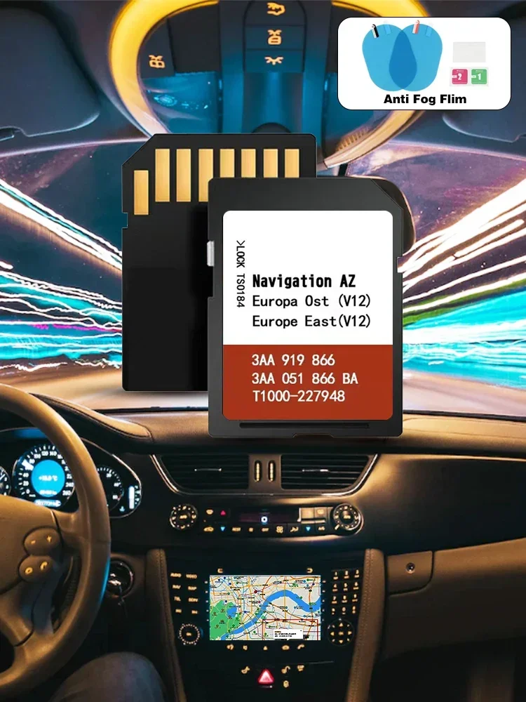 Original para vw cartão sd navegação v12 europa leste rns 315 sistema de navegação navi atualização